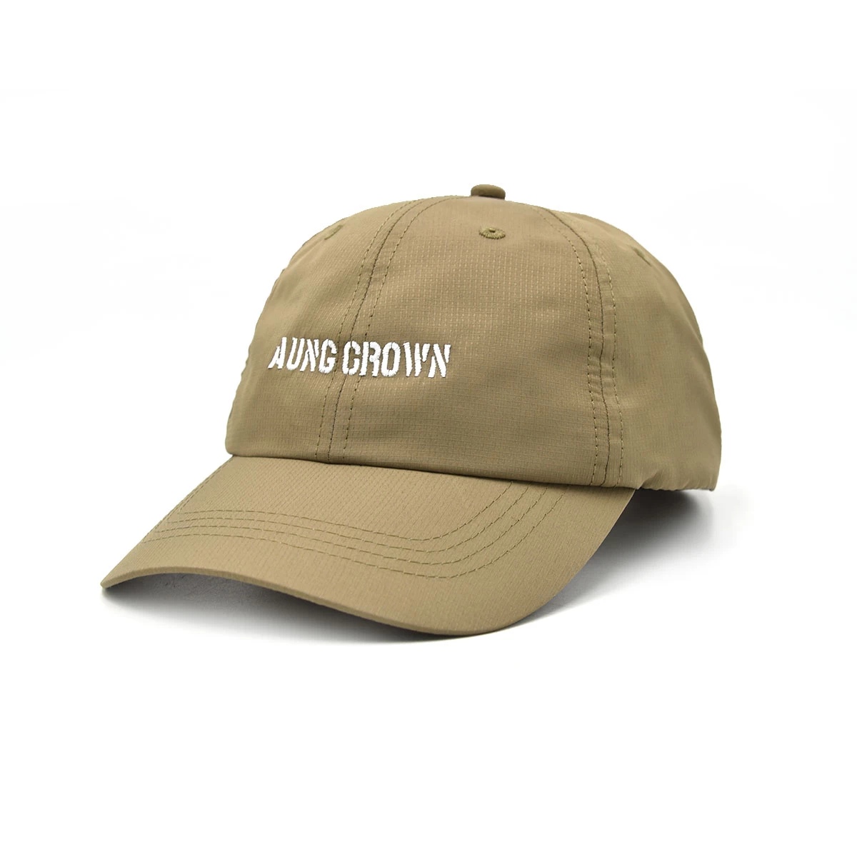 China aungcrown letters embroidery logo sports baseball caps dad hats manufacturer