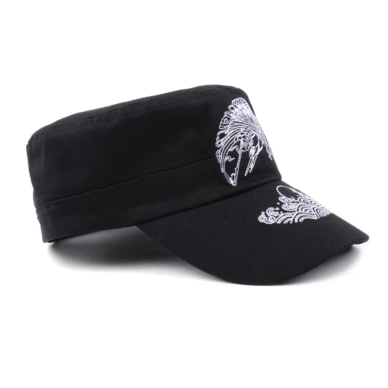 bordado negro para hombre logo bordado gorra militar