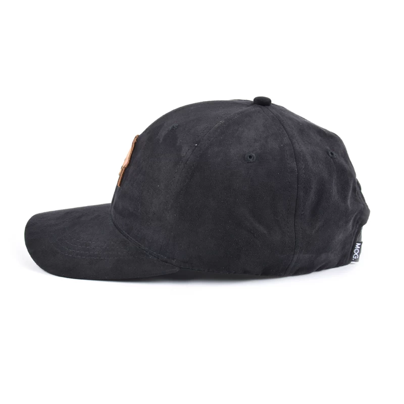 black suede embroidery baseball hats custom logo