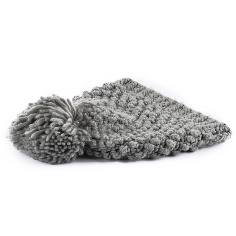 blank pom winter beanies custom knitted hats pom beanies