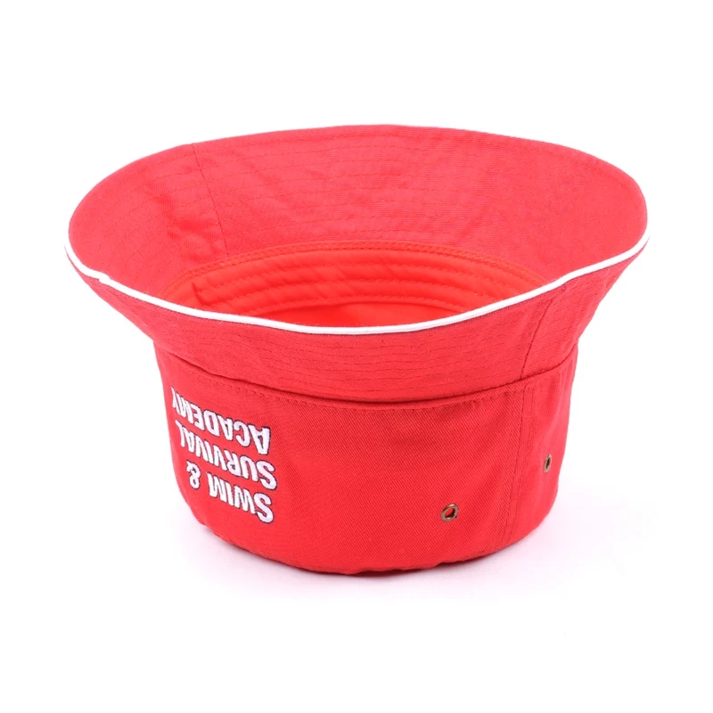 cartoon embroidery red baby bucket hat custom