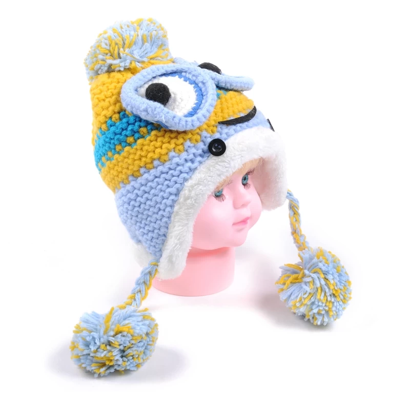 custom baby winter hats with ball on top, baby beanie hat design