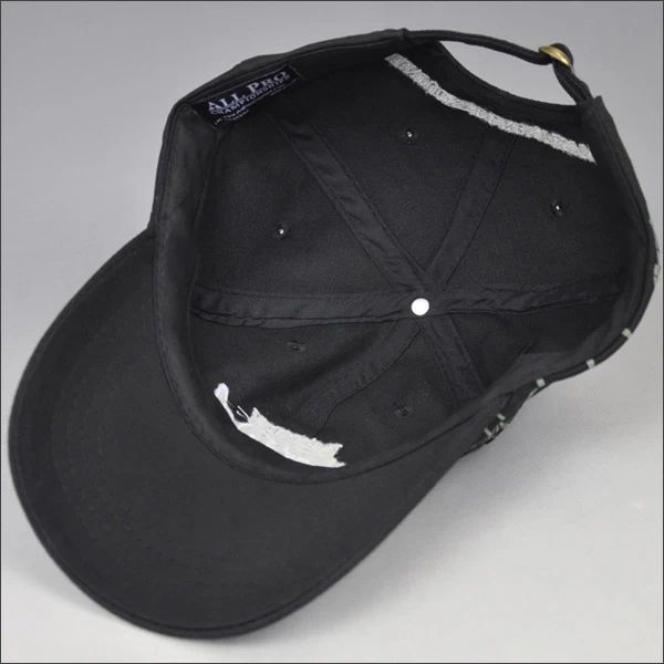 custom black baseball hat