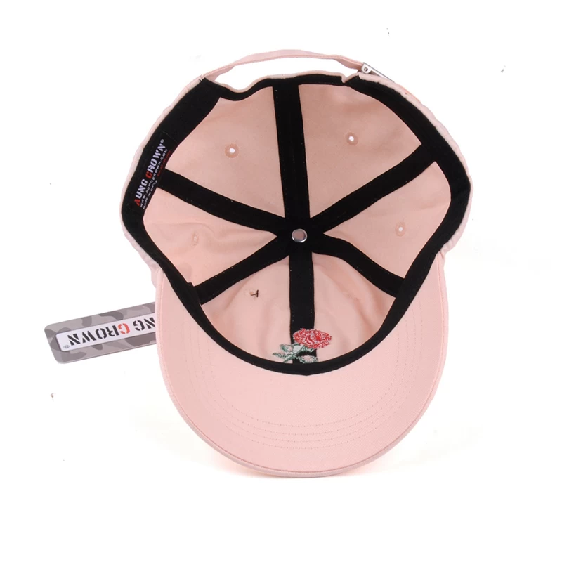 custom design embroidery logo plain pink dad hat wholesale