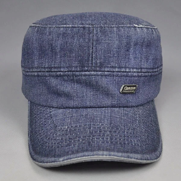 custom flat brim caps china, plain denim snapback hat