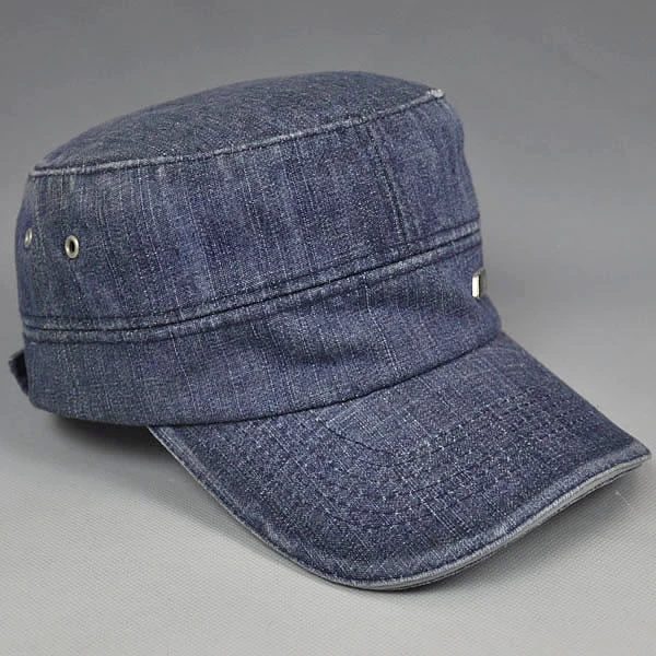 custom flat brim caps china, plain denim snapback hat