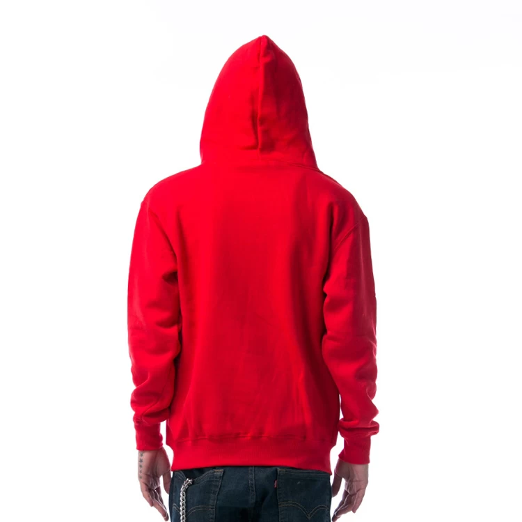 custom plain red hooded sweatshirt factory