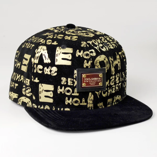 custom silk print letters hip hop cap