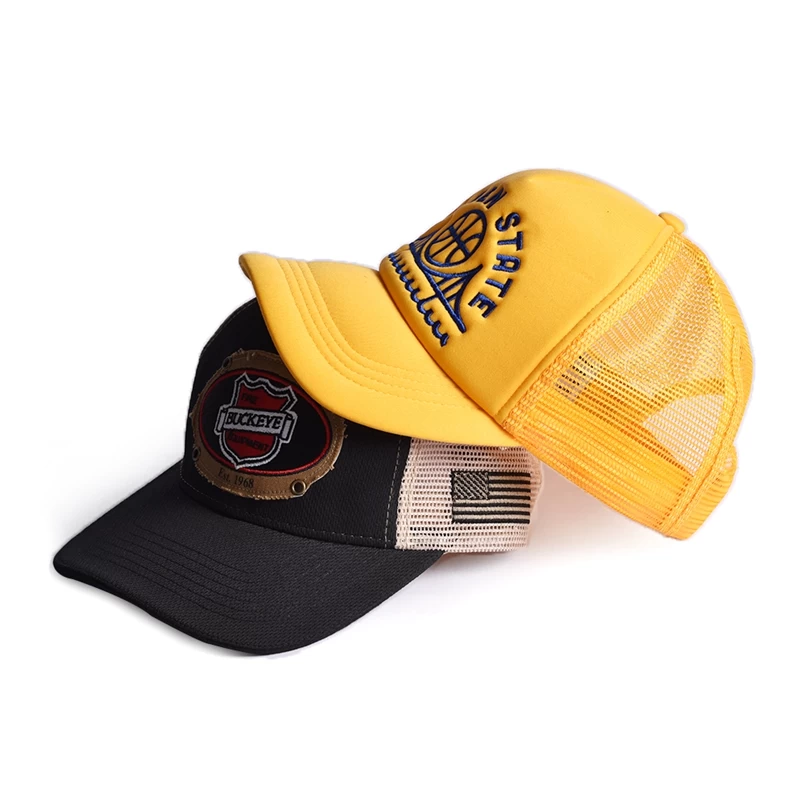 design logo baseball trucker caps mesh hats
