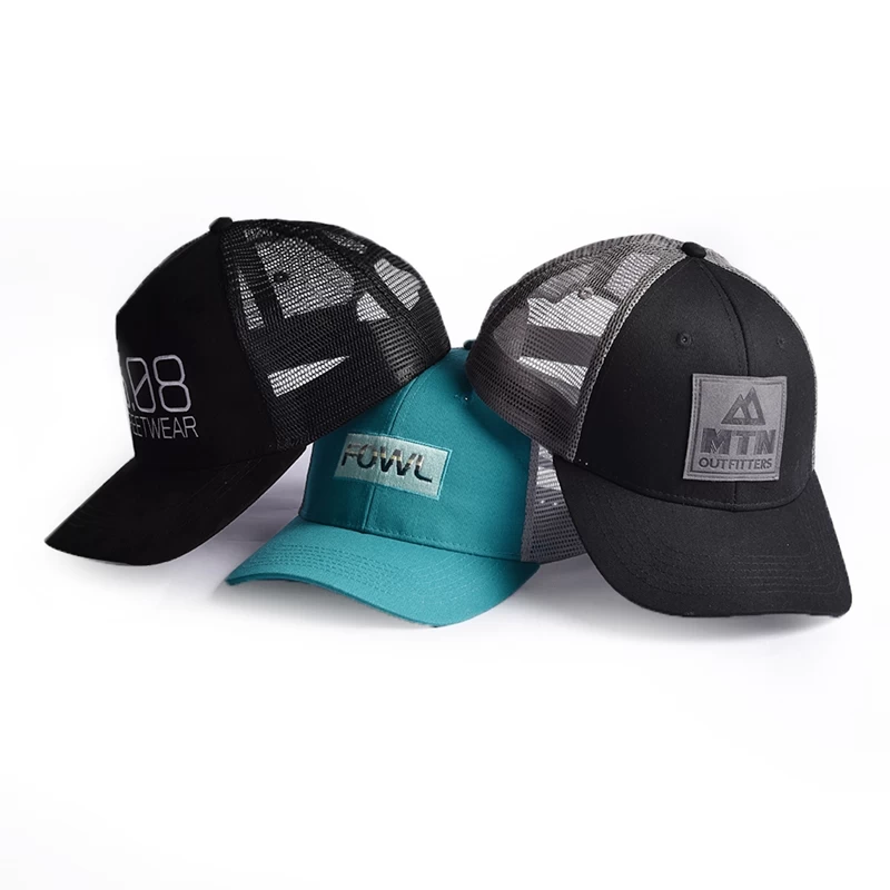 design logo trucker caps mesh hat custom supplier