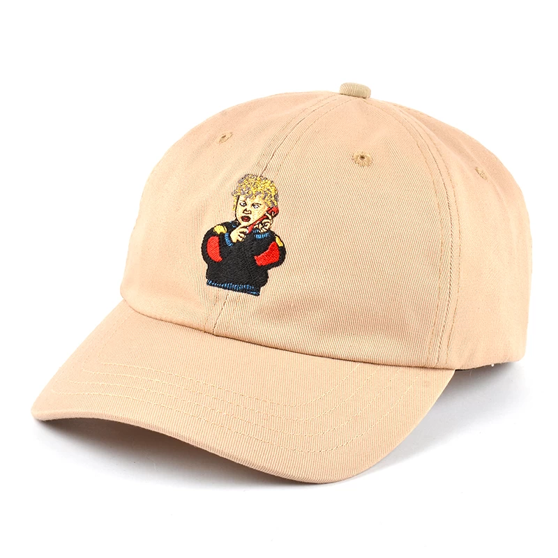 China borduurwerk logo baseball cap goedkope platte papa hoed fabrikant