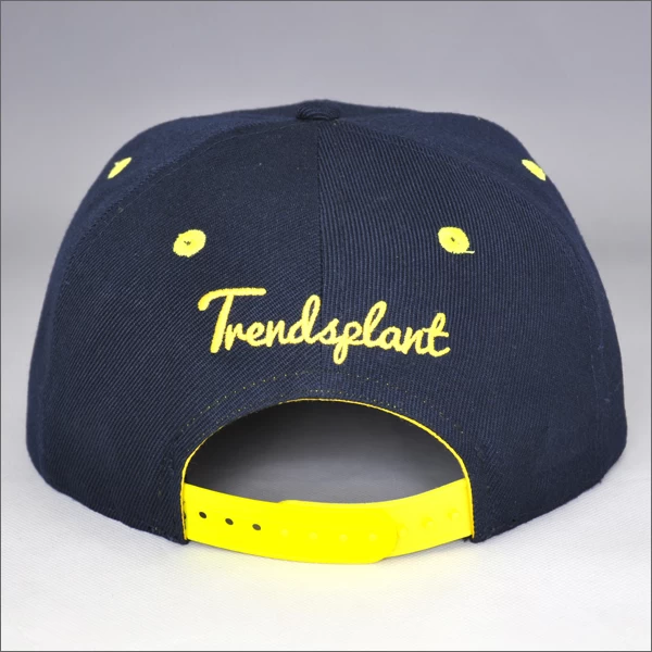 fashionable and popular flat brim snapback hats embroidery