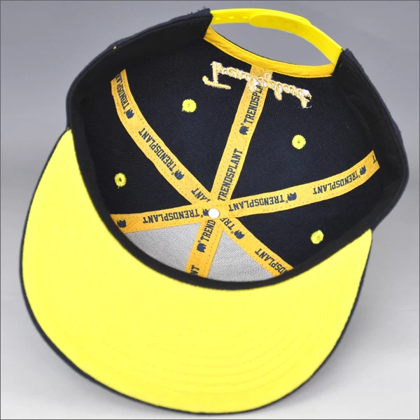 fashionable and popular flat brim snapback hats embroidery