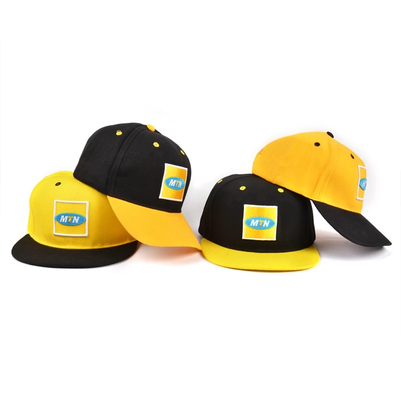 China flat brim embroidery logo acrylic snapback hats in china manufacturer