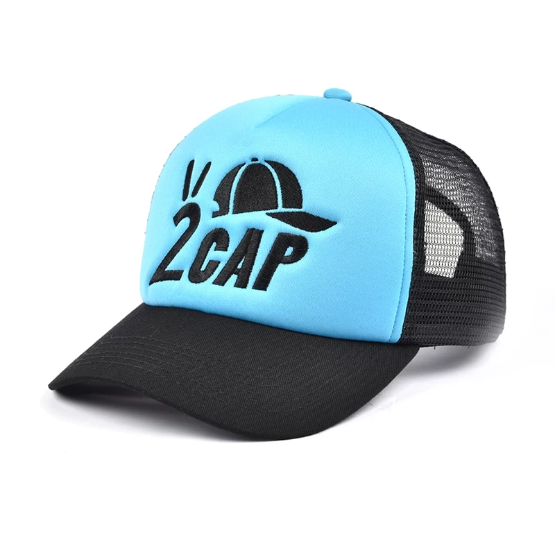 porcelana gorras deportivas de espuma con logo personalizado de bordado fabricante