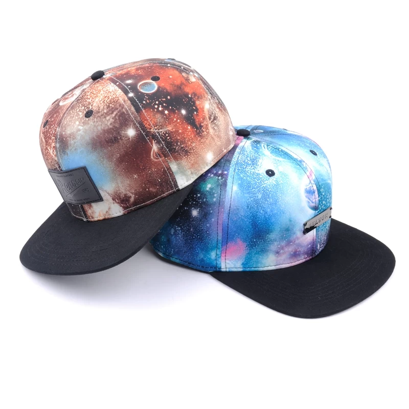 high quality custom galaxy snapback hats supplier china