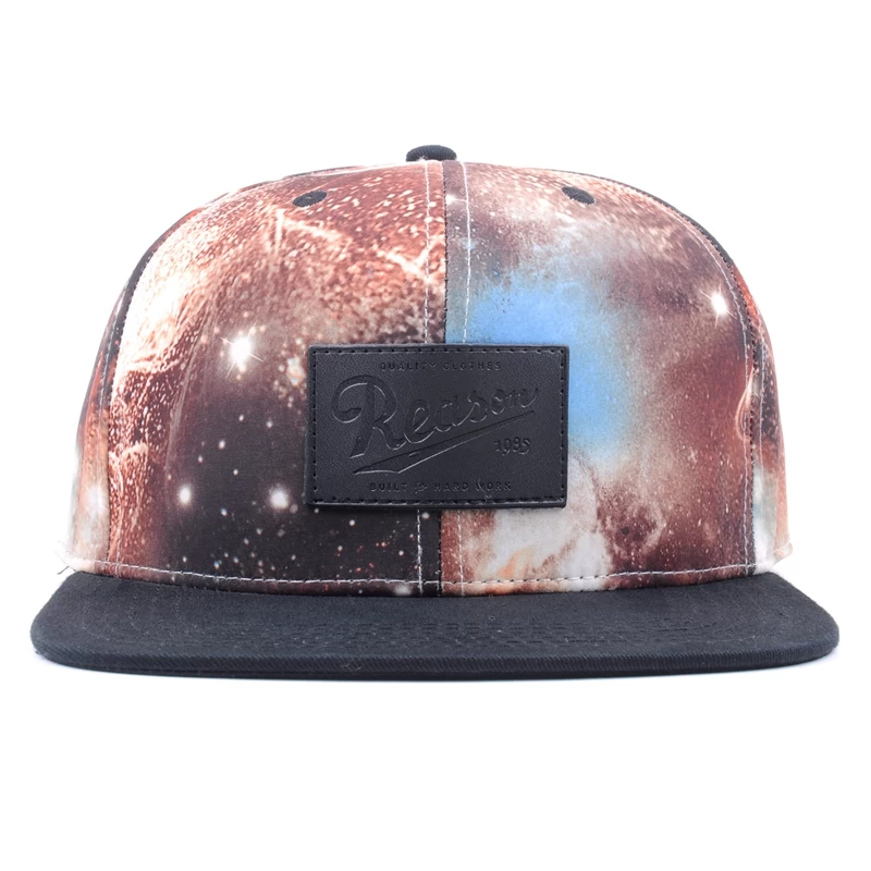 high quality custom galaxy snapback hats supplier china