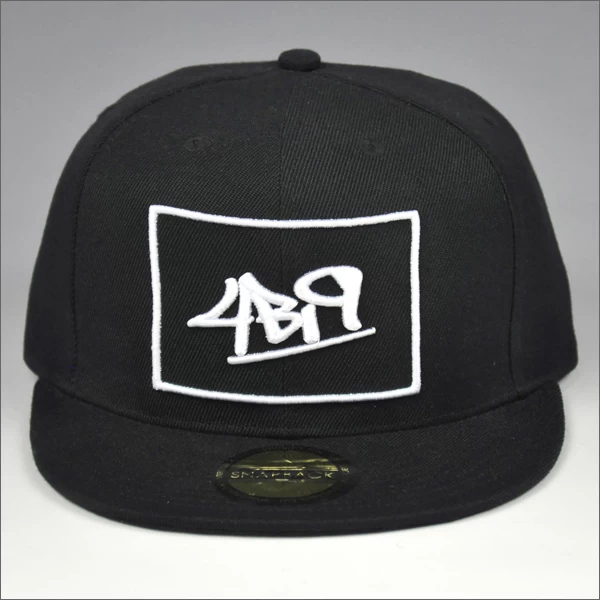 hip hop3d logo flat brim snap back hat