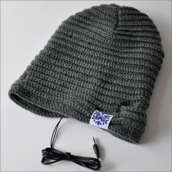 knitted beanie hat headphones