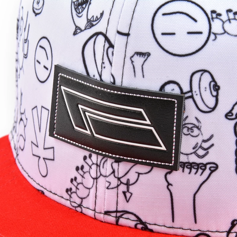 label patch flat brim design printing snapback hats