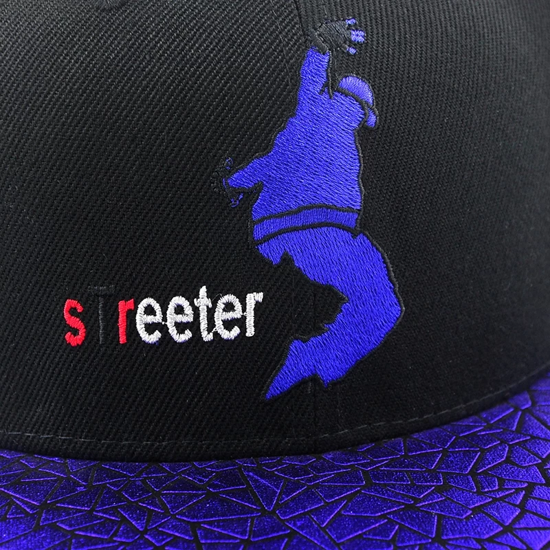 leather brim embroidery fitted snapback caps custom