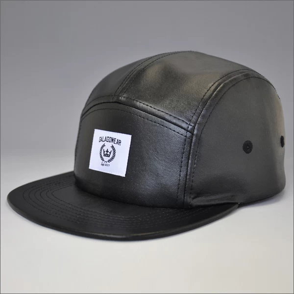 China snapback chapéus de couro personalizados fabricante