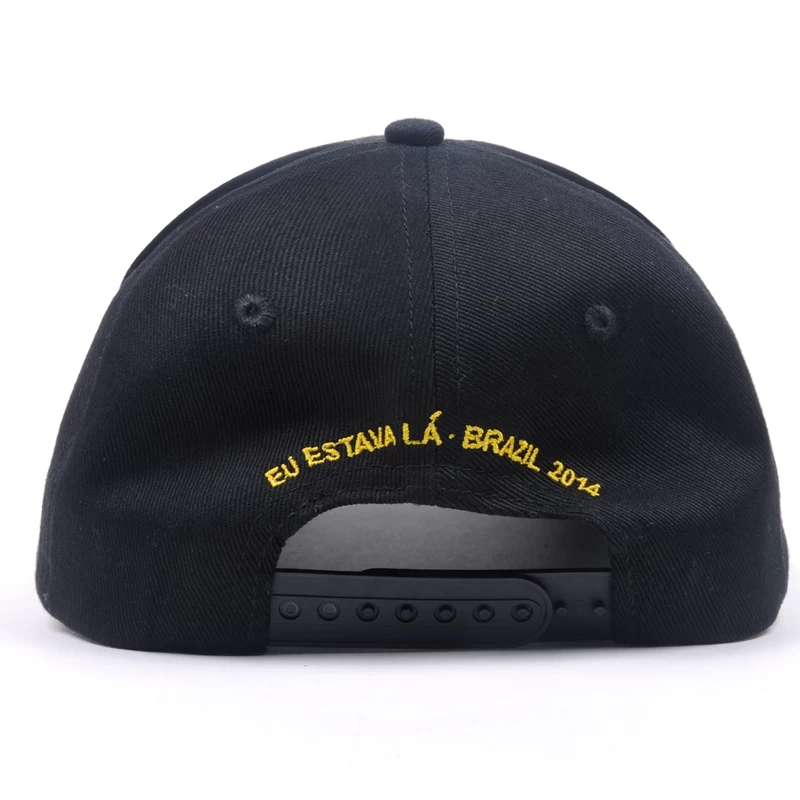metallic patch baseball cap with quality embroidery