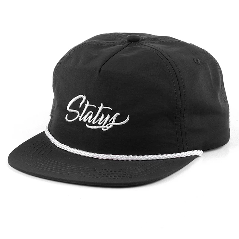 China piping unstructured snapback hats embroidery logo hats manufacturer