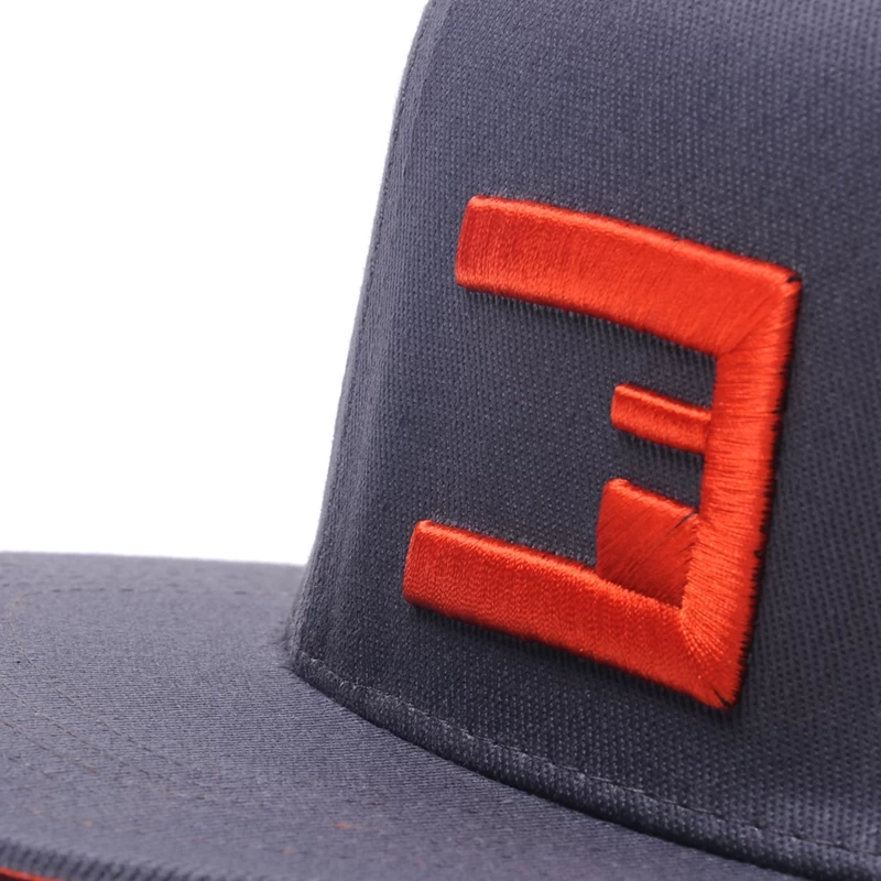 plain 3d embroidery logo fitted snapback caps