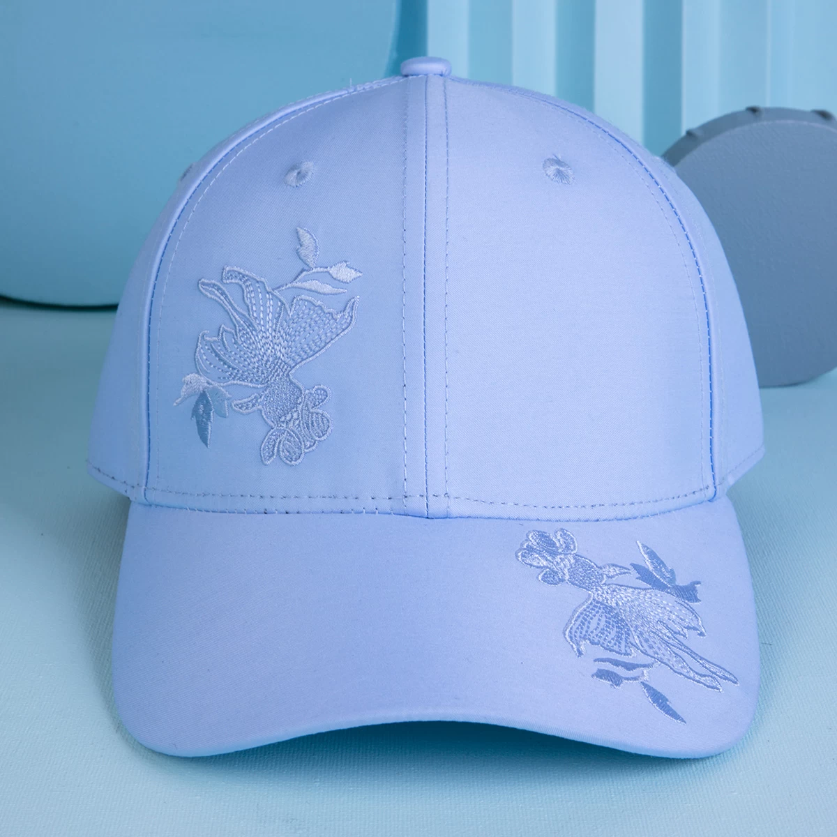plain embroidery logo baseball hats 6 panels sports cap custom