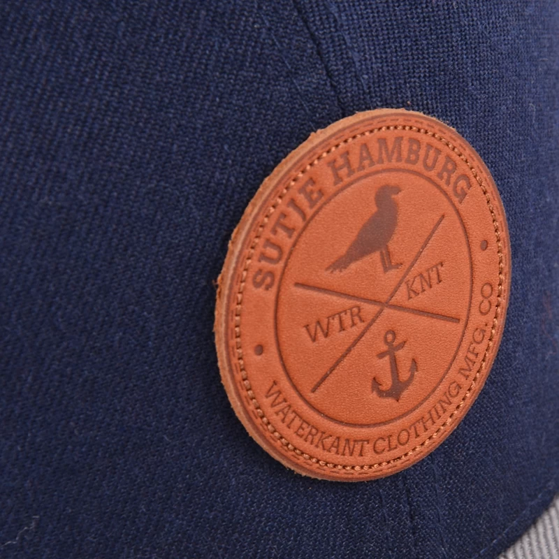 plain leather patch snapback hat cheap