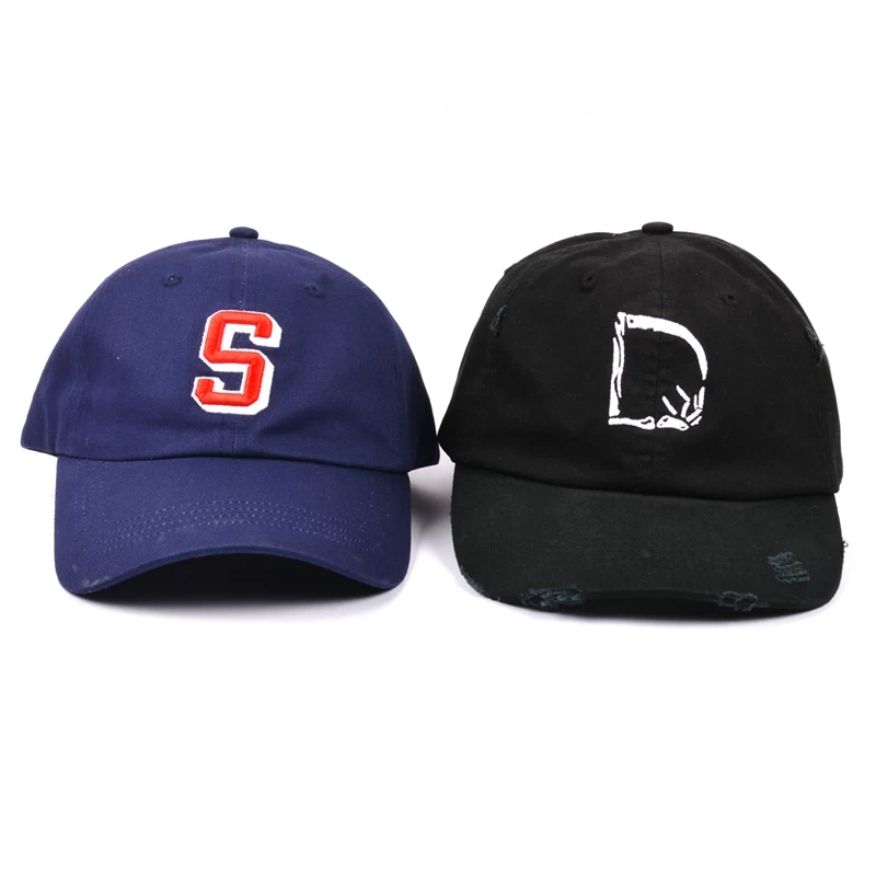 China plain letters logo dad hat, China hat factory manufacturer