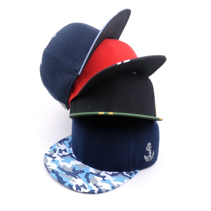 قبعة snapback عادي ، فارغة 6 لوحة snapback القبعات