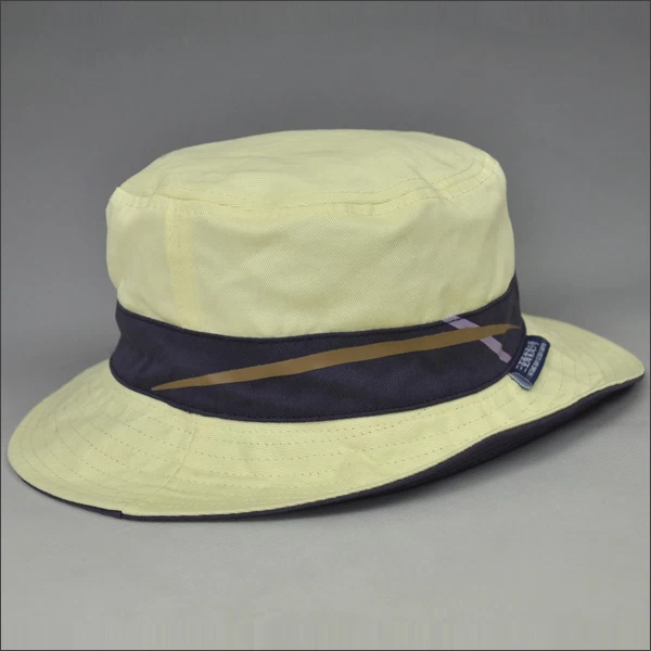 reversible yellow winter bucket hat