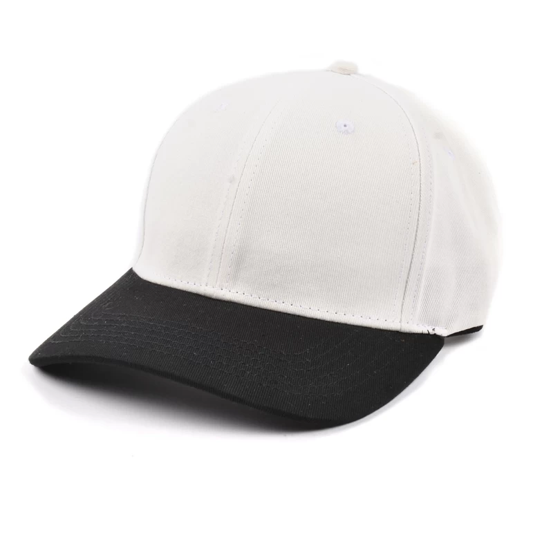 Cina cappellini da baseball in bianco a due colori senza logo produttore