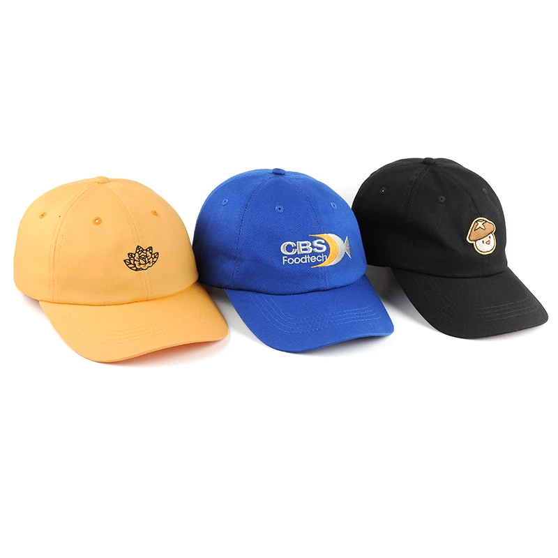 Chine logo de broderie non structuré casquette de baseball logo de conception de chapeau de père fabricant