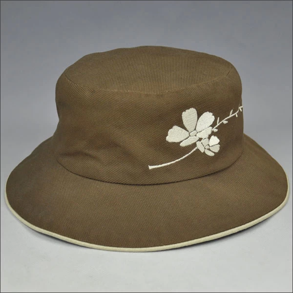 white flower bucket hat for women