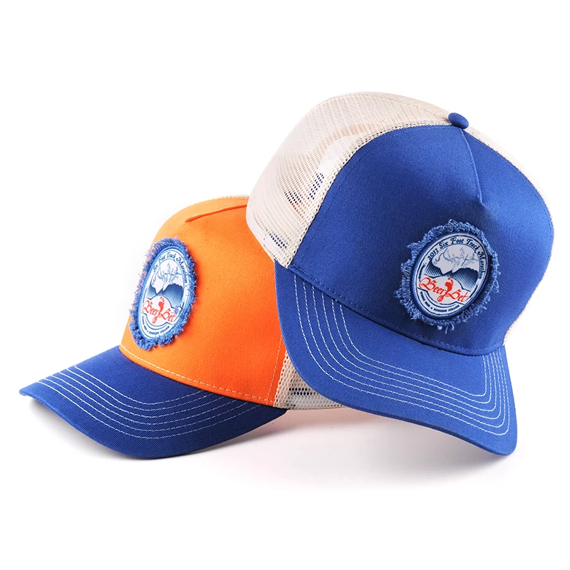 China chapéus tecidos do boné dos esportes do basebol dos painéis do remendo 5 do tampão chapéus do engranzamento fabricante
