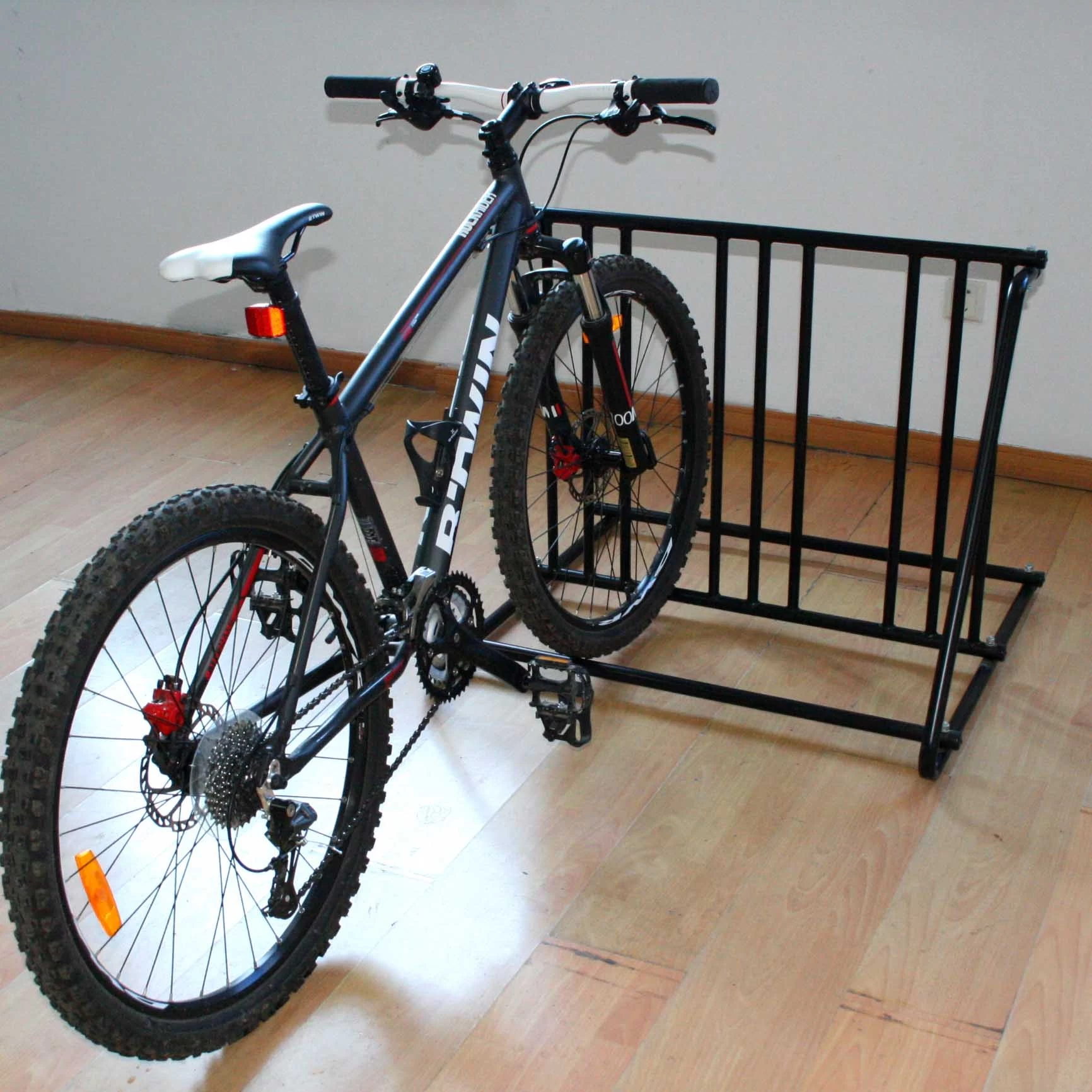Soporte para bicicleta de piso, soporte para bicicletas de garaje para  almacenamiento interior/exterior, soporte de estacionamiento para ruedas