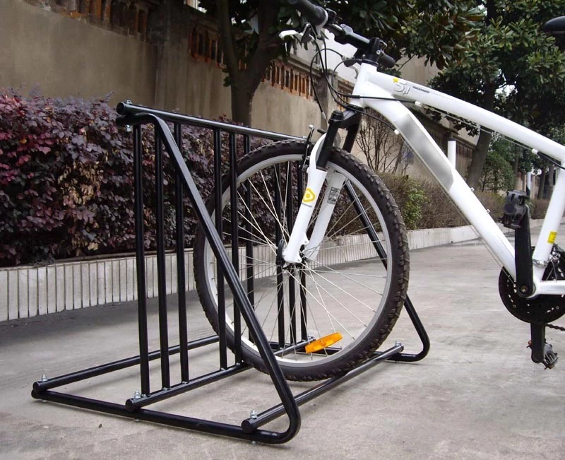 Estante de estacionamiento de acero para bicicletas, soporte de