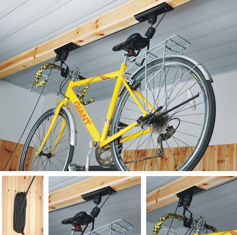 China Factory Bicycle Lift Strong and Durable Lifting Kayak Ceiling Hoist  Pulley Hanger Laundry Garage Hook Storage Lift