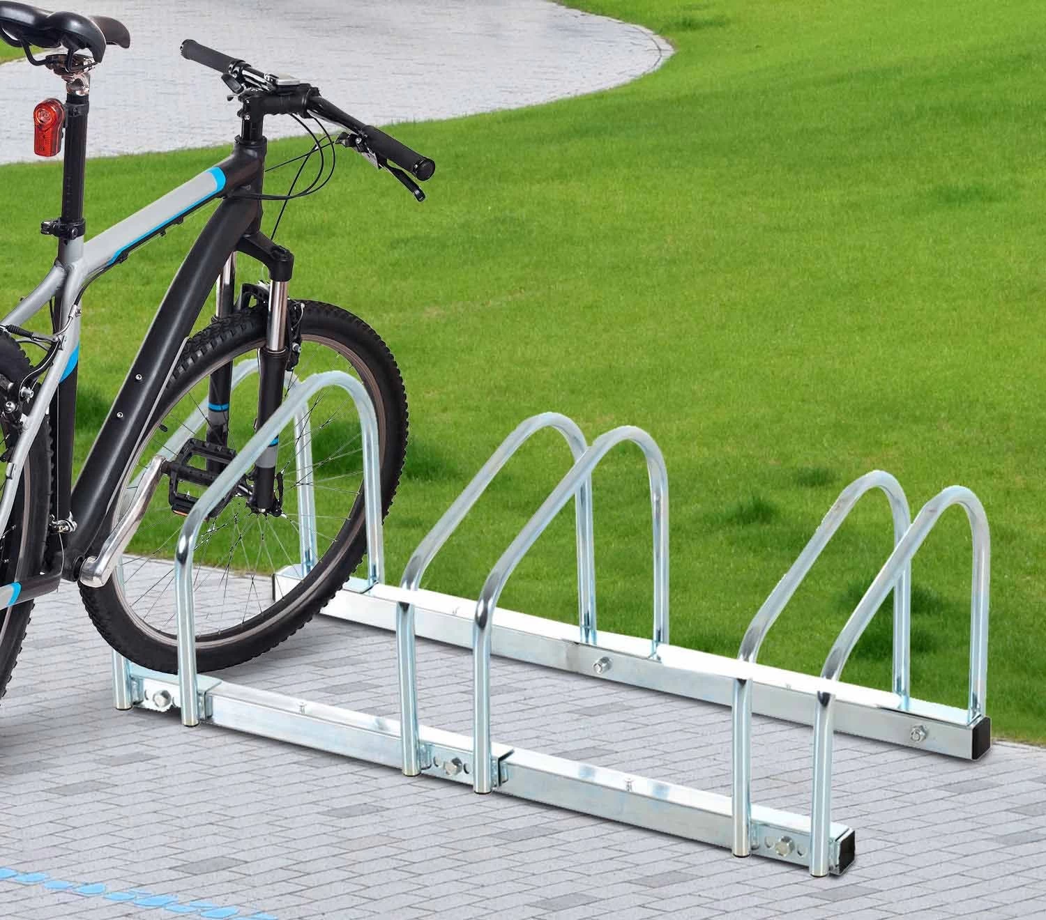 Soporte para bicicleta de piso para 2 bicicletas, soporte de  estacionamiento para bicicletas, soporte de almacenamiento para bicicletas,  para