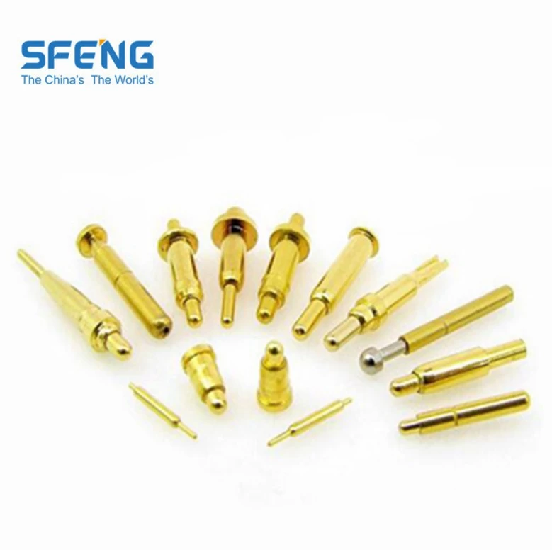Fully gold plating spring loaded pogo pin test probe pin contact pogo pin connector