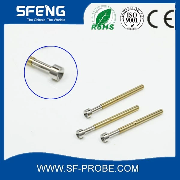 China pogo pin with brass gold plated probe pin used in testing manchine