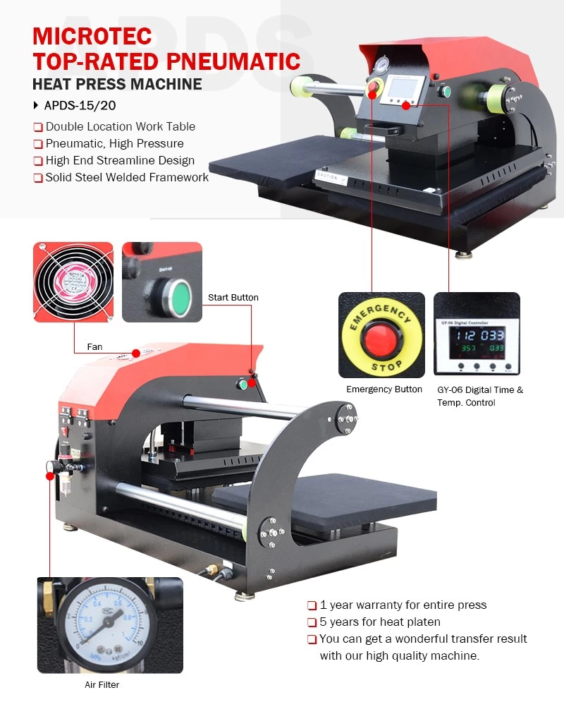 Pneumatic Large Format High Pressure Heat Press, best industrial heat press  machine, - Microtec Heat Press Factory: Pioneering Heat Transfer Excellence  for 22 Years, from small size heat press machine, combo heat