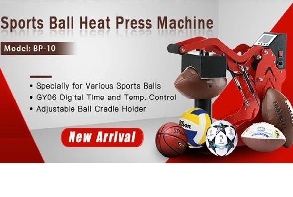 Sports ball heat press machine from Microtec