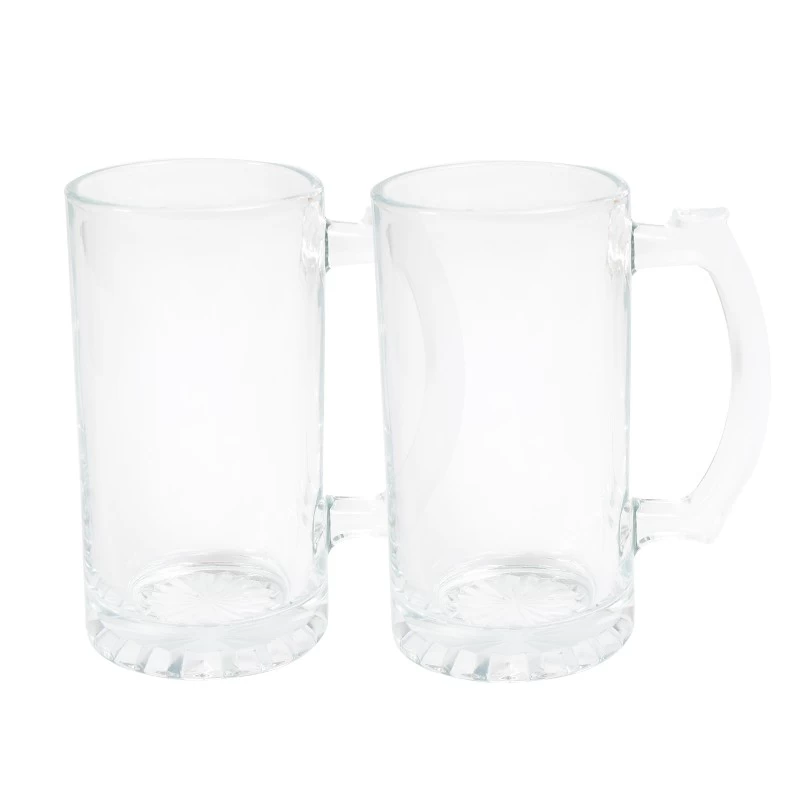 China 16oz Glossy Sublimation Glass Beer Mug manufacturer
