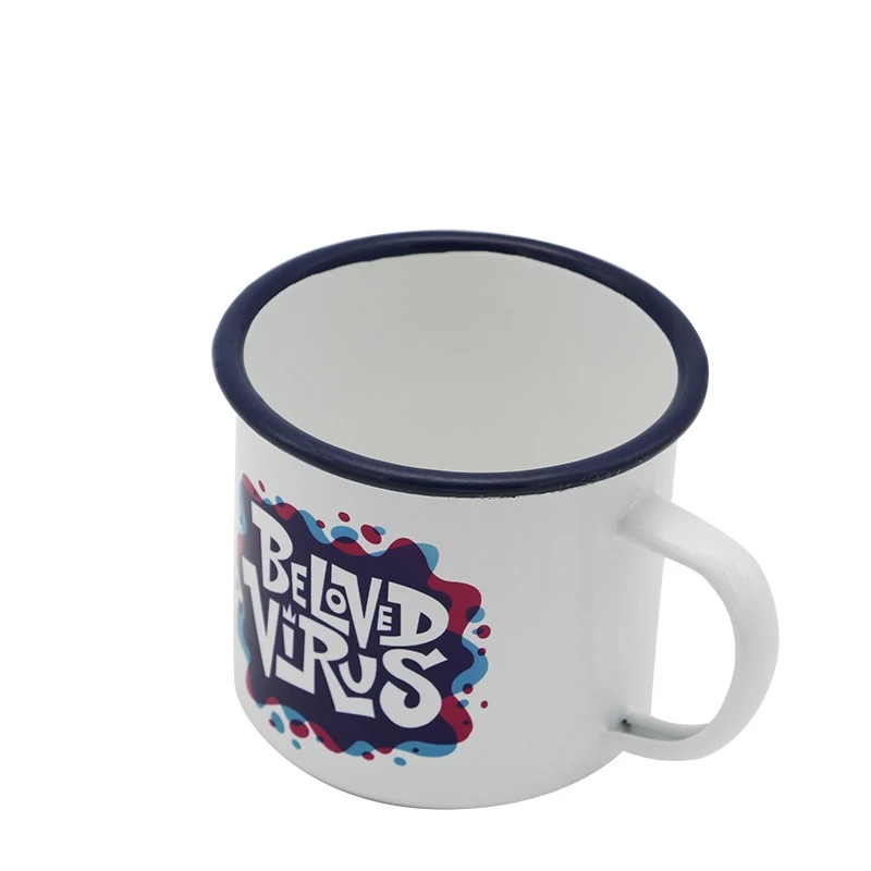 China 18oz Sublimation Coated Fine Enamel Cup With White Box Φ8.8cm*H8.8cm manufacturer
