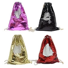 Chine Reversible Sequin Sublimation Backpack Drawstring Bag fabricant