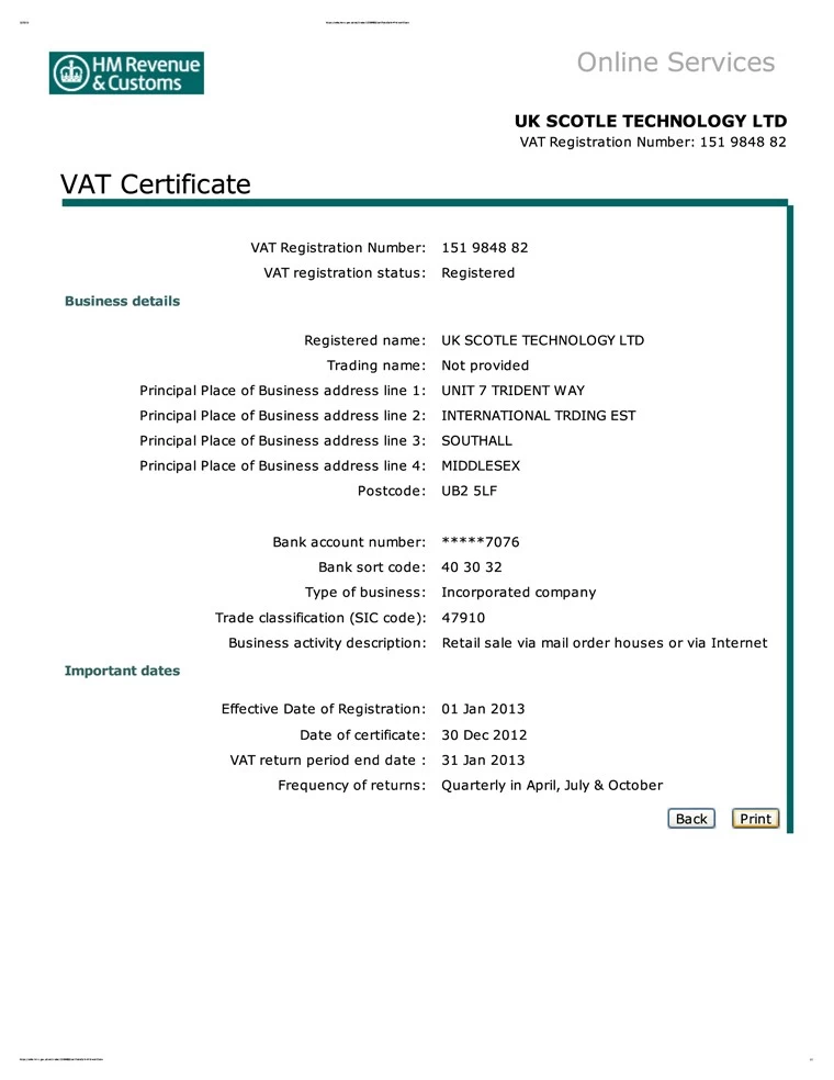 uk scotle VAT